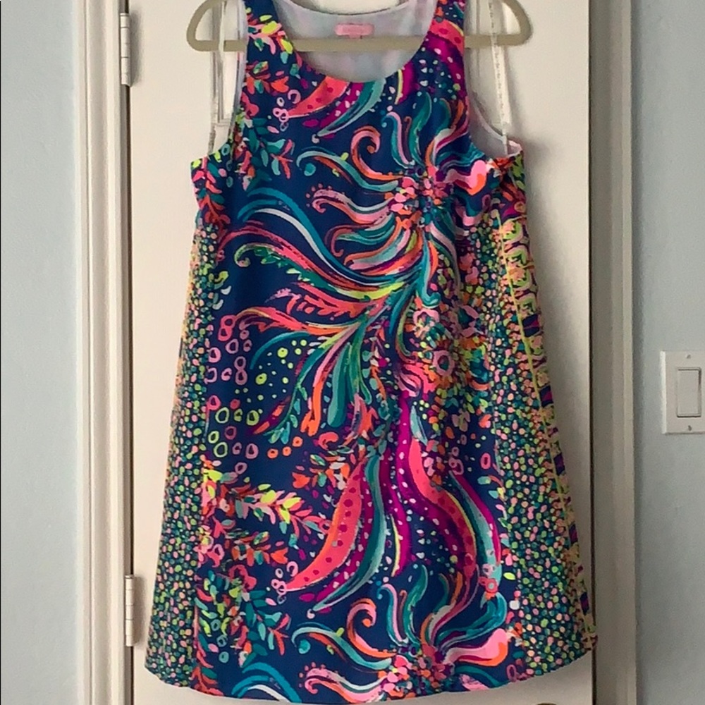Lilly Pulitzer silk shift dress.